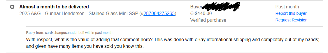 torbaseballguy's tweet photo. @CardPurchaser I guess I should hand deliver the purchase next time? Maybe take some time off of work to do so? LOL. https://t.co/jshJmA5jOb