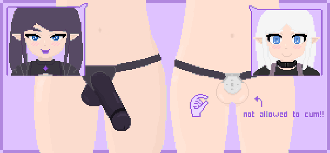 Profanegirls - Lily has full control over you. Stay locked in chastity, lie down, and just beg to get fucked! Posting news about our game dev journey on Patreon 💜 https://t.co/98L2T29NvU