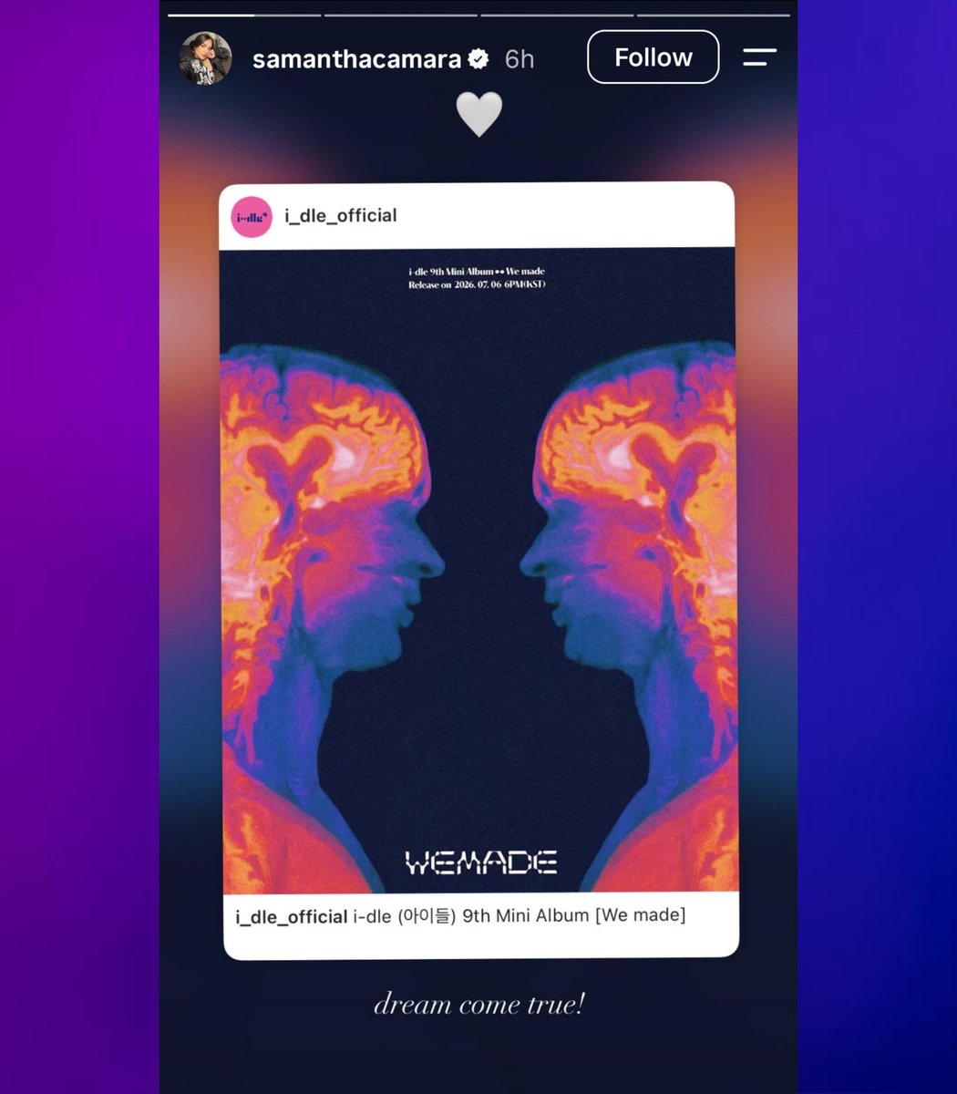 idlepopbase's tweet photo. Samantha Camara, who's credited on i-dle's "GIMME DAT LOVE", shared i-dle's comeback teaser on Instagram and reposted tweets about the song. https://t.co/OkTSgvT14r