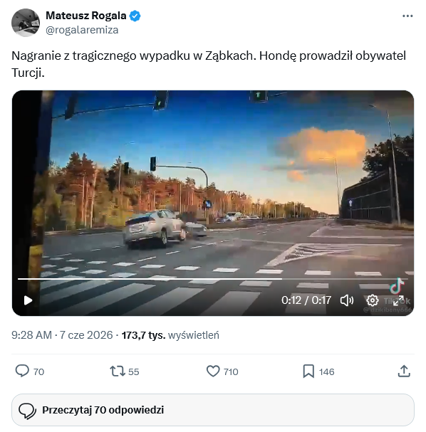 sowa's tweet photo. @Adam89012780 @rogalaremiza a na czwartym pasie pod czerwonym światłem Audi https://t.co/1YUcTD5Llg