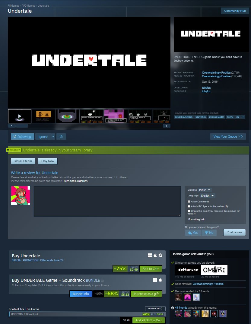 MelonGod77e's tweet photo. Undertale is %75 Off By the way 

DELTARUNE. TOMORROW. https://t.co/HSU4YFvLGR