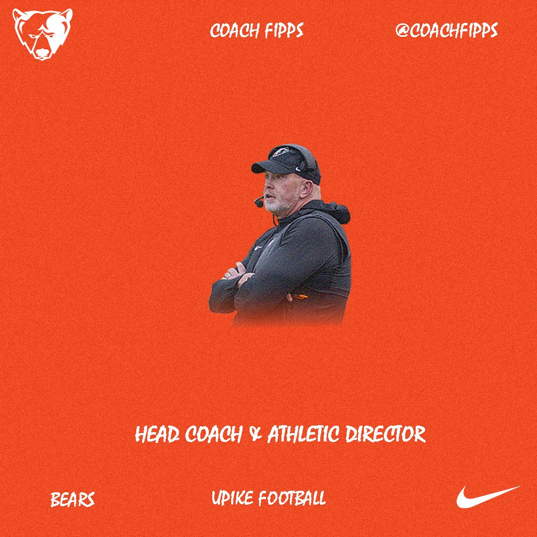 UPIKEFOOTBALL's tweet photo. Leading the charge. 🐻🛡️

​Head Coach &amp; Athletic Director Corey Fipps is building something special here in Pikeville.

@CoachFipps

#BearDown #BearRaid https://t.co/cxAsmAL51a