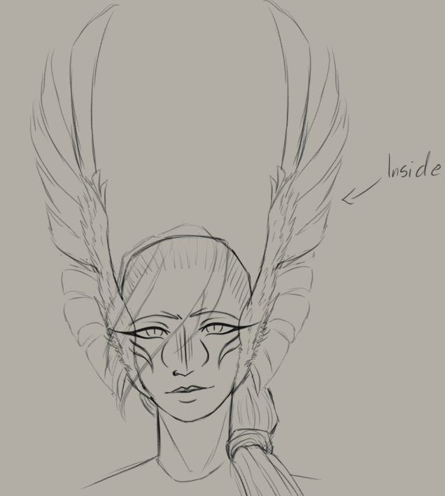 Smackpotatogurl's tweet photo. There can be an argument to; just draw her ears normally, which to I say:
I did it once, we are stuck to this now. Also Idk I like details. https://t.co/HyTXVCnZ4r