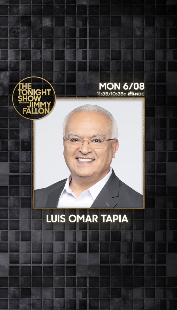 LuisOmarTapia's tweet photo. Esta noche estaré con @jimmyfallon en @FallonTonight https://t.co/QI7REjmzp3