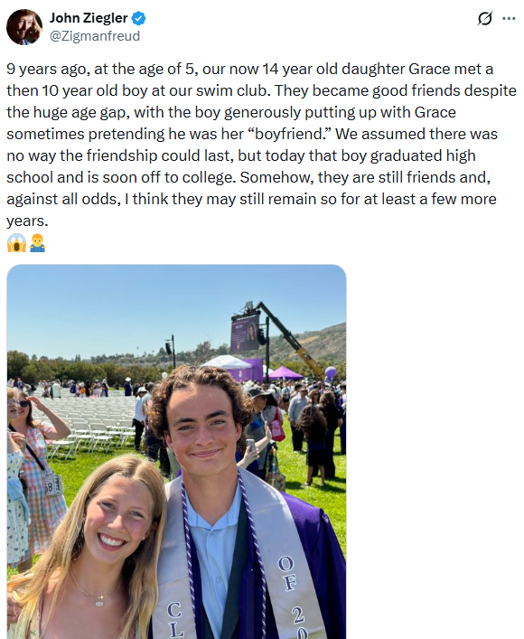 JerseyGeneral34's tweet photo. .@Zigmanfreud's 14-year-old daughter not only looks 34 but he seems to have no issue with her best friend being a 19-year-old man who just graduated high school #DadsAreClueless https://t.co/Vz2z2c6MCy