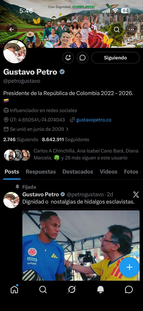 9710Jamc's tweet photo. Cuando me dicen esa es una cuenta parodia no es Petro. Si es el, si es su cuenta y por dos cojones anclo el Tweet. Se tiene que ser descarado. Ese hombre no respeta a nadie https://t.co/Cz5Ku39UZa
