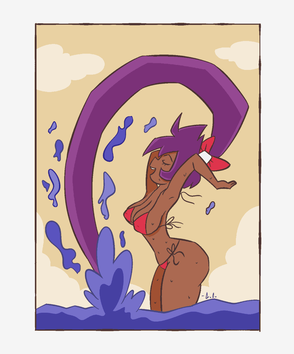gabcdraws's tweet photo. Shantae's hair flipping summer https://t.co/P6S750Yi5G