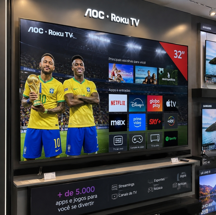 tigrepromos's tweet photo. 🔥 Smart Tv Aoc Dled 32 Wi-fi Roku Tv Quad Core 32s5155/78g

💰 R$ 779 em 12x

🎫 Cupom: SEGUNDOU

🛒 https://t.co/d3guqkOYjZ https://t.co/o67gGnEGo5