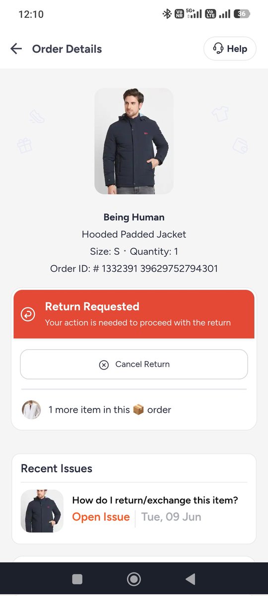 ravisahil11's tweet photo. @myntra mangya ye jacket bheja t shirt myntra ab dokha kara rha hai https://t.co/Jjxpuc7BRy