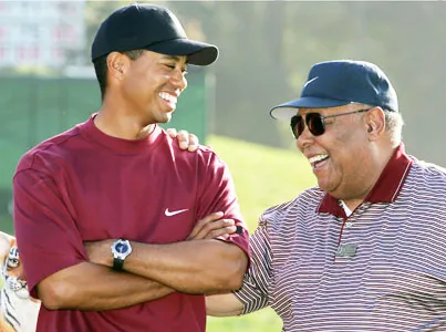 Electrarythm's tweet photo. Tiger Woods' father, Earl Woods, was a U.S. Army Lieutenant Colonel and Green Beret who served two tours in Vietnam, and he openly said he used the psychological techniques he learned in prisoner-of-war interrogator training on his own son to forge his mind.

The methods were direct and constant. He'd drop his entire bag of clubs right at the top of Tiger's backswing so the crash would shatter his concentration, he'd jingle coins in his pocket as Tiger was about to strike the ball, he'd throw a dozen golf balls in front of Tiger's ball so Tiger had to swing through visual chaos, and just before the downswing he'd plant doubt with quick verbal traps like "water on the right, OB on the left" to make Tiger's brain start calculating risk in the half-second when he was supposed to be free. He'd hit him with profanity too, "you little piece of sh*t," "f**k off Tiger," all of it timed to land at the exact worst moment, and Tiger himself confirmed all of this in a 2018 Slate interview.

The point of all that noise was to teach Tiger to build a kind of mental wall, so deep and so quiet inside his own head that nothing outside it could get in. Earl knew this was real psychological conditioning on a kid and it could break him for life, so they made one agreement, a safe word, and Earl said it himself in the HBO Tiger documentary: "I could say one word, and that word was the release word that the whole training was over. I said, 'Tiger, if you never utter that word, I promise that you'll never meet another person as mentally tough as you.'" Tiger never said it. Not once. No matter how brutal it got, the kid refused to tap out, and every time he held the line his threshold for pressure climbed higher, until eventually nothing Earl could throw at him registered anymore.

What the training was really teaching him was visualization, the ability to picture a shot so clearly in his head that the picture became more real than the world around him. Before every swing, Tiger would see the whole thing first, the ball flight, the curve, the bounce, the roll, the spot it would stop on the green, and once he had that image locked in, the actual swing was just his body catching up to a shot he had already lived in his mind. That's why the noise didn't matter. The crowd, the cameras, the heckler, the wind, none of it could shout louder than the picture he was already inside of. 

The shot was already done in his head before he ever swung. That's why he looked so still over the ball on TV, the long pause, the quiet stare, the way time seemed to slow around him, it wasn't him thinking, that was him stepping into the picture he'd already seen before his body went through with it.

Earl ended the training with a line that became famous through a Nike commercial: "Tiger, the training is over. You've got it, and I promise you that you'll never meet another person as mentally tough as you in your entire life." He was right.