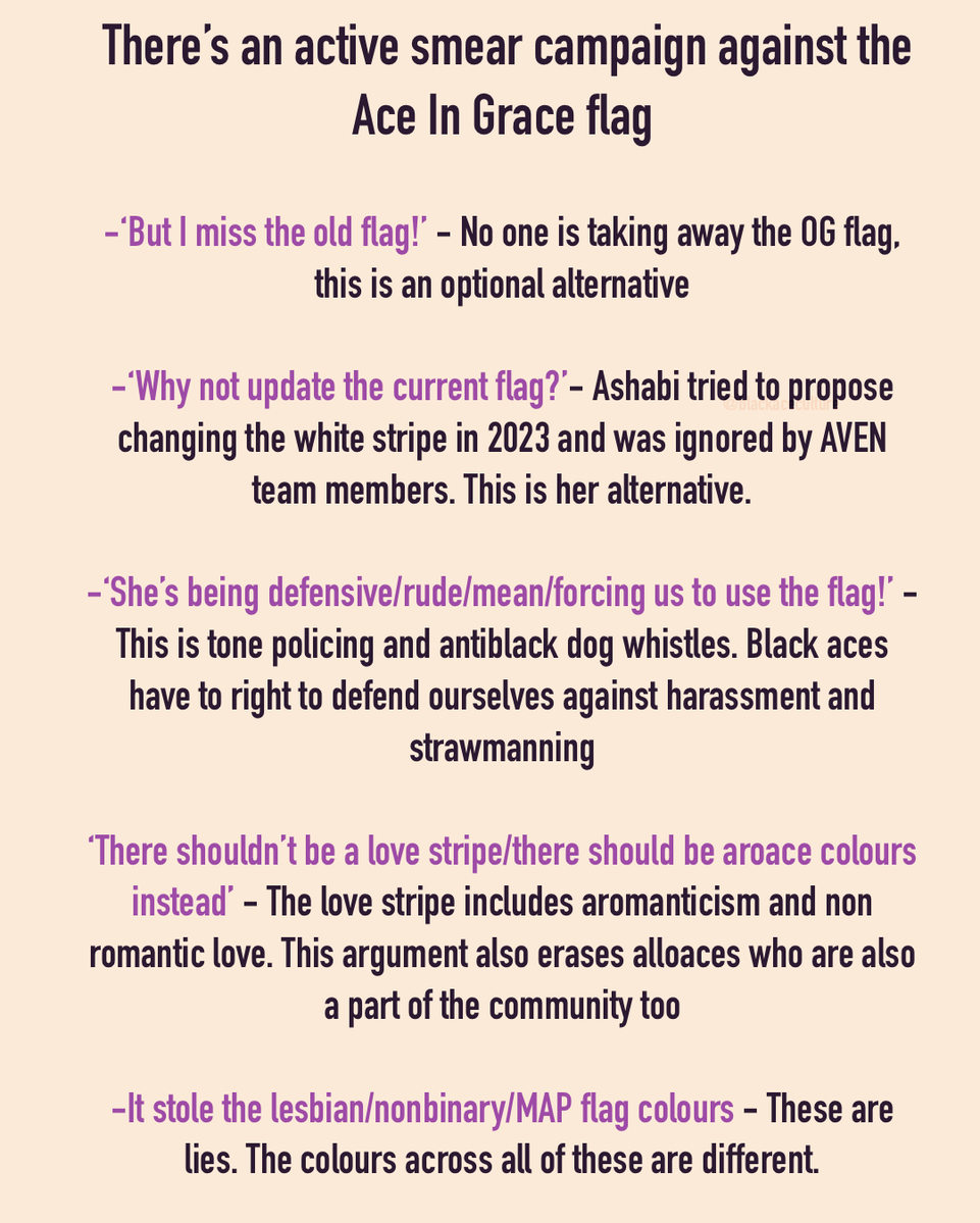 leikeliscomet's tweet photo. Saying it again: the online asexual community has created a psyop that a Black asexual woman is a naz1, TERF, US imperialist colonizer and destroying the ace flag for making an *OPTIONAL*  flag &amp; bc she (rightfully) told AVEN that non asexuals shouldn't be on the OG ace flag https://t.co/060erzG2ZM