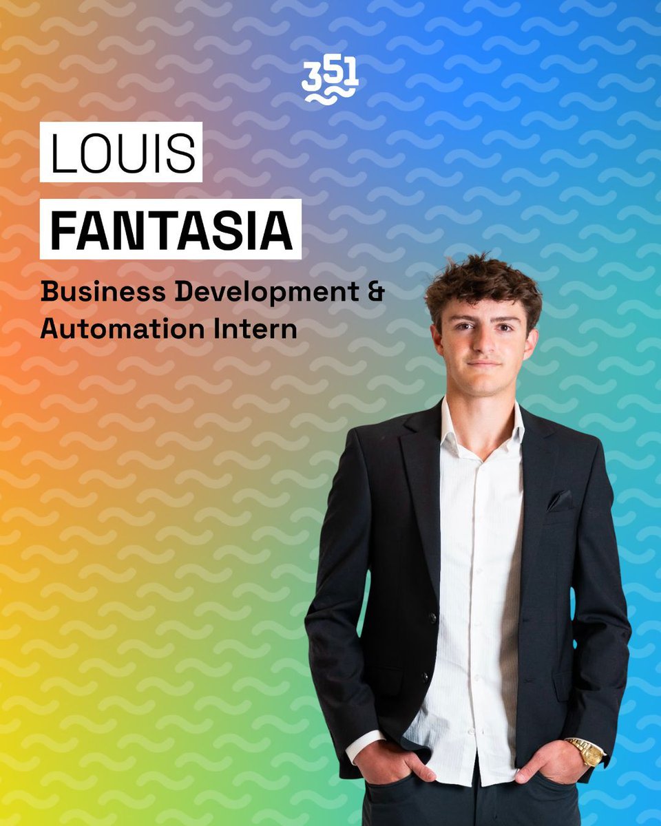 Startup351's tweet photo. Today we’re excited to officially welcome Louis Fantasia to the team!

At 351, he’ll be working on AI automation, sponsorship &amp; client coordination, BD &amp; membership growth + Event planning

Drop some love in the comments and help us give Louis a proper welcome 💛 Let’s go! https://t.co/GLLMMRHmmS