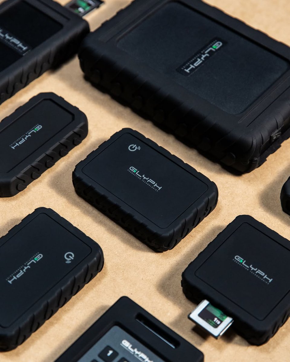 GlyphProTech's tweet photo. It’s been a non-stop year of product reveals at Glyph! From shooting on our new Capture+ CFexpress Cards and connecting via SteadyIO Cables, to editing on Atom EX SSDs and archiving on massive RAIDs—we have you covered from capture to delivery.

What are you creating next? https://t.co/q6Fw5Krlt3