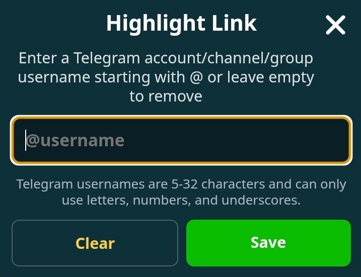 RichDogGame's tweet photo. 🚀 Turn Profile Views Into Opportunities!

The new Highlight Link feature is now live in Rich Dog. 🔥

You can now add a highlighted link to your profile, including:

✅ Telegram profiles
✅ Telegram channels
✅ Telegram bots

Every time players discover your profile through leagues, leaderboards, and events, they can instantly access your highlighted link with a single click.

🎯 More visibility means more followers, more members, and more opportunities.

Set up your Highlight Link today and make every profile visit count! 🐕🔥