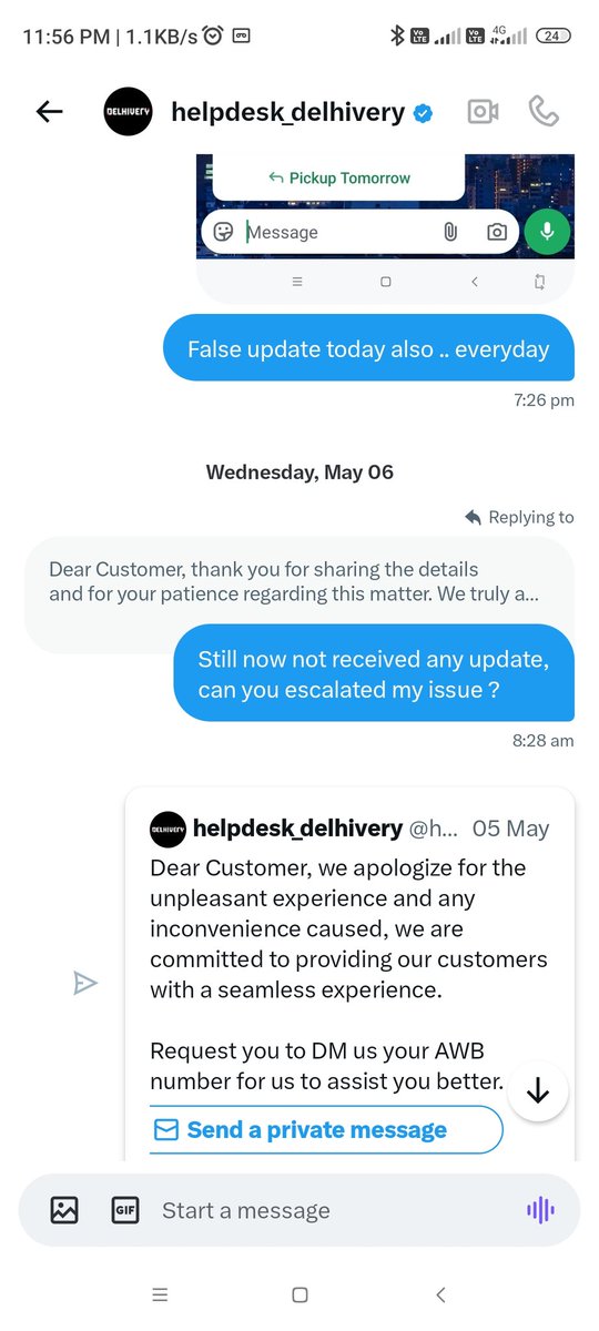 totonbhatta's tweet photo. @help_delhivery I am a E-commerce seller, Noticed you just replying for Awb,I shared it many time but You still now not taken any action against HUB4074946 for exactly the main problem(delay  Pickup),Didn't find a solution from @delivery @CimGOI  @surajsaharan  @DoC_GoI @Logistics_MoCI @DPIITGoI https://t.co/7vpVq8pnjg