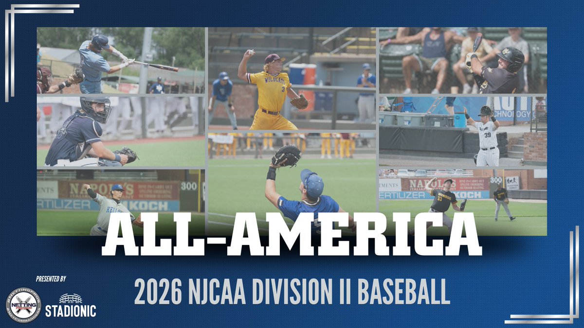 NJCAABaseball's tweet photo. From the mound to the plate, excellence was on display all season long. 👏 

Congratulations to the 2026 #NJCAABaseball DII All-America selections, presented by @NettingPros ⚾️

Full Selections⤵️
https://t.co/2sFNgPyATK https://t.co/4nsbIphn81