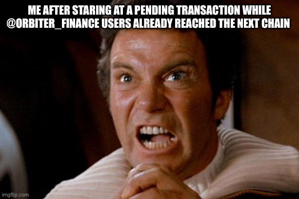 Ayomae2's tweet photo. “SLOOOOW BRIDGEEEEES!” 

That moment when you’ve been staring at the same pending transaction forever, refreshing the page every few minutes, hoping the transfer finally completes. 

Meanwhile, @Orbiter_Finance users are already on the next chain, farming, trading, and moving through Web3 without the unnecessary stress. 

Fast execution, low fees, and smooth transfers really change the entire cross-chain experience.