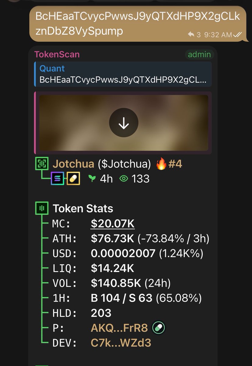 Quantomchain's tweet photo. Easy 68x on $JUTCHUA 
CA: BcHEaaTCvycPwwsJ9yQTXdHP9X2gCLkznDbZ8VySpump https://t.co/KT9y5ARpLO