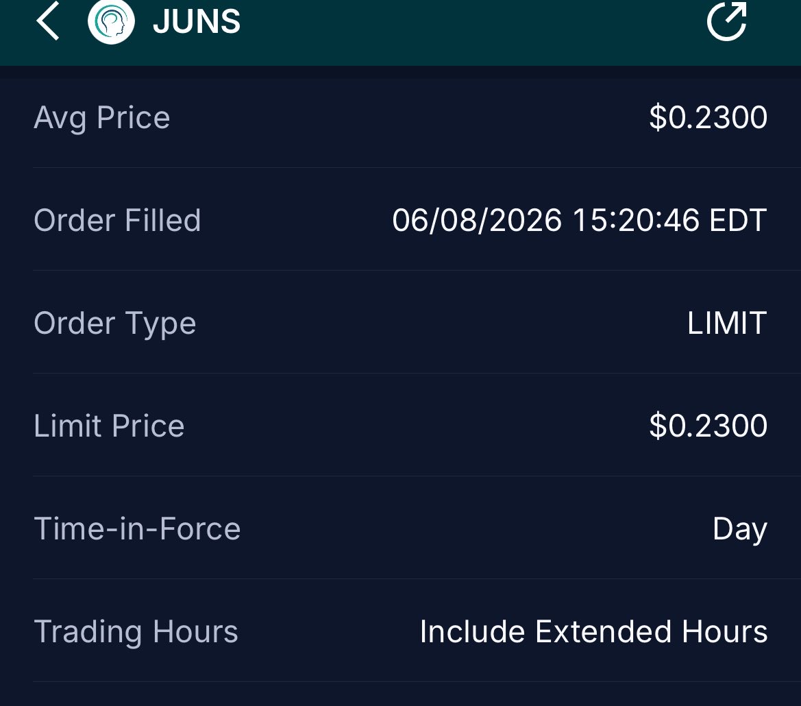 SarwanJohn's tweet photo. $JUNS

scaling in sizings on dips if any

Lots of time left out

4M insiders 

Show me the run on news 

💚💚💚 https://t.co/WRQ5UIR9kX