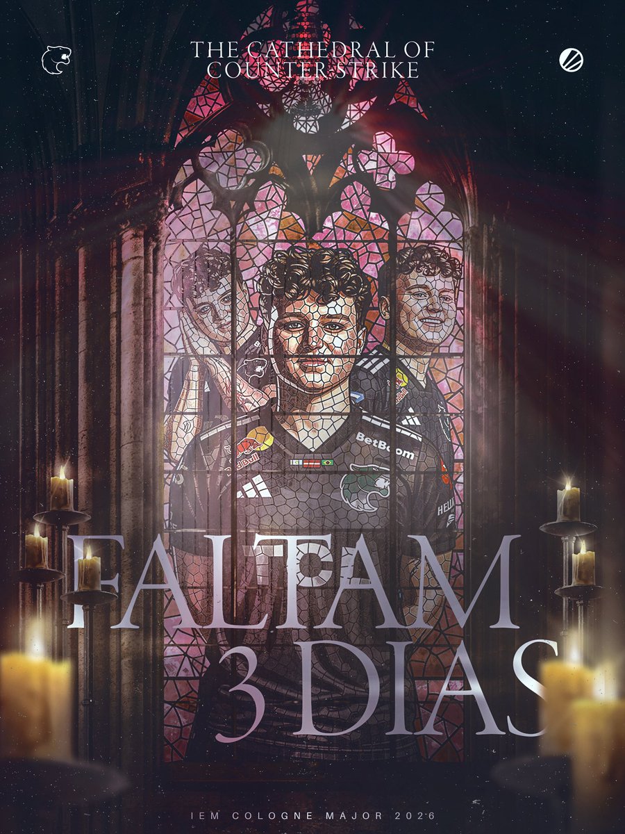 FURIA's tweet photo. Faltam apenas 3 dias pra estreia da #FURIACS no #IEM Major Cologne! https://t.co/rcIWxGQgCU