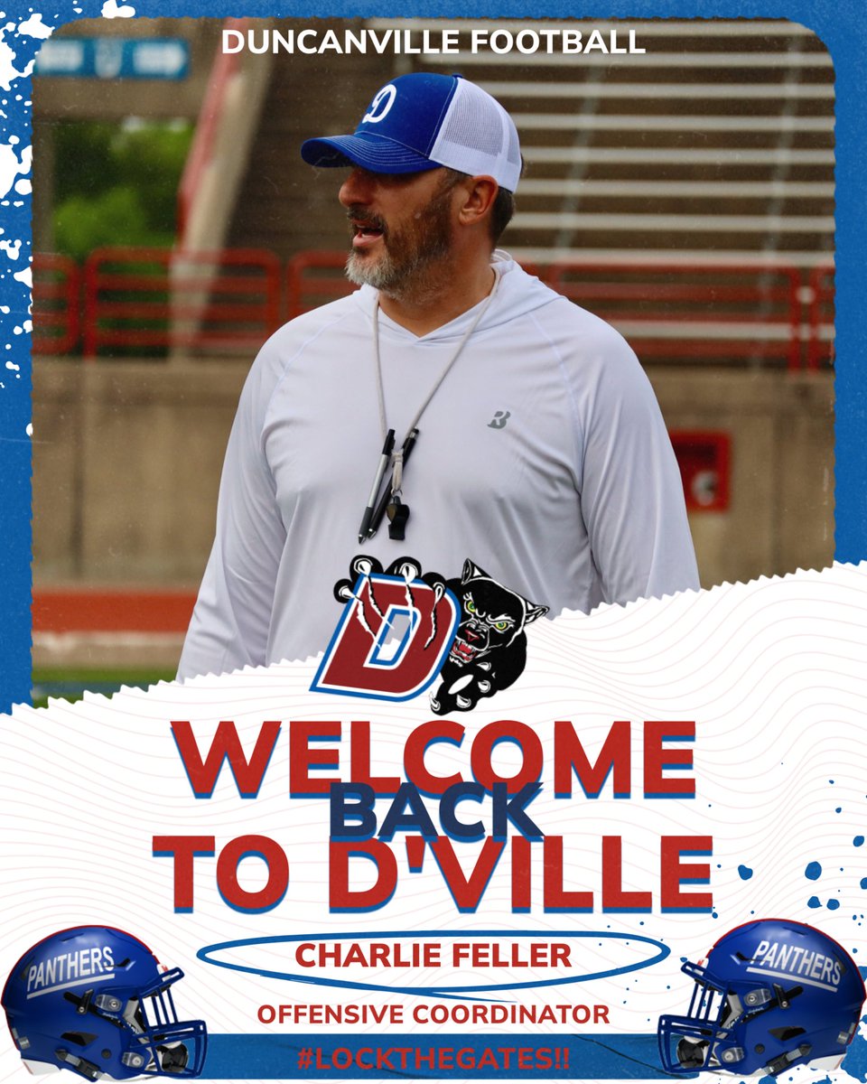 Duncanville_FB's tweet photo. 🐾🏈 Welcome Back to D’Ville, Coach Charlie Feller!

We’re excited to welcome back @coachfelly as our Offensive Coordinator. His leadership, experience, and commitment to excellence make him a perfect fit for continuing the championship tradition.

Welcome home, Coach! https://t.co/xivxuDnHXf