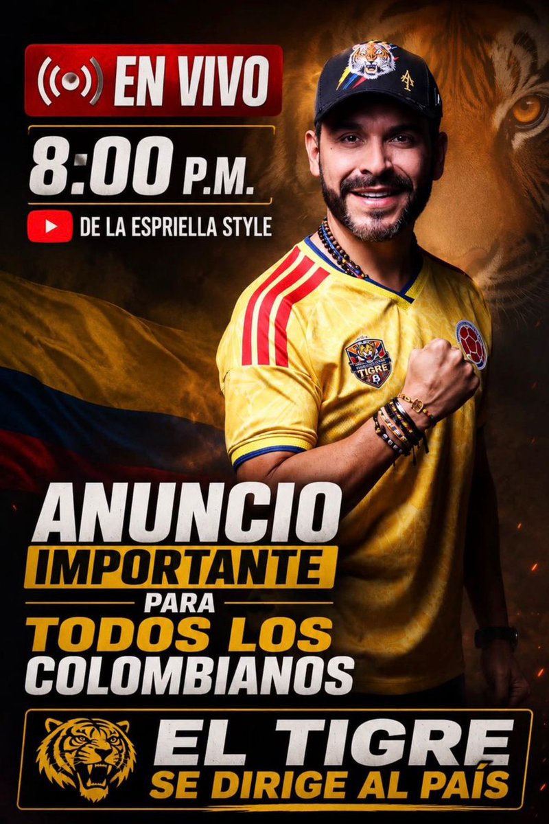 SantiagoMoraRe1's tweet photo. 🚨 ATENCIÓN: Hoy a las 8PM, @ABDELAESPRIELLA hará un anuncio importante al país! 👀 https://t.co/HvSyqPF1RW
