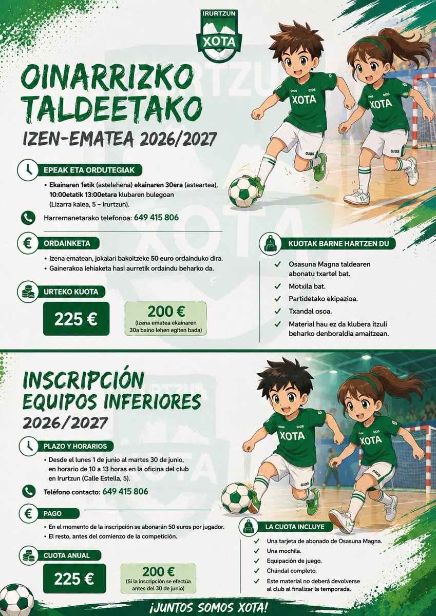 CDXOTA's tweet photo. ⚽️ 𝐀𝐛𝐢𝐞𝐫𝐭𝐨 𝐞𝐥 𝐩𝐥𝐚𝐳𝐨 𝐝𝐞 𝐢𝐧𝐬𝐜𝐫𝐢𝐩𝐜𝐢ó𝐧 𝐩𝐚𝐫𝐚 𝐥𝐨𝐬 𝐞𝐪𝐮𝐢𝐩𝐨𝐬 𝐝𝐞 𝐛𝐚𝐬𝐞 𝐝𝐞𝐥 𝐂𝐃 𝐗𝐨𝐭𝐚 𝐞𝐧 𝐥𝐚 𝐭𝐞𝐦𝐩𝐨𝐫𝐚𝐝𝐚 𝟐𝟎𝟐𝟔/𝟐𝟎𝟐𝟕

https://t.co/Ko8tzeBia8 https://t.co/db1c5Eo3ye