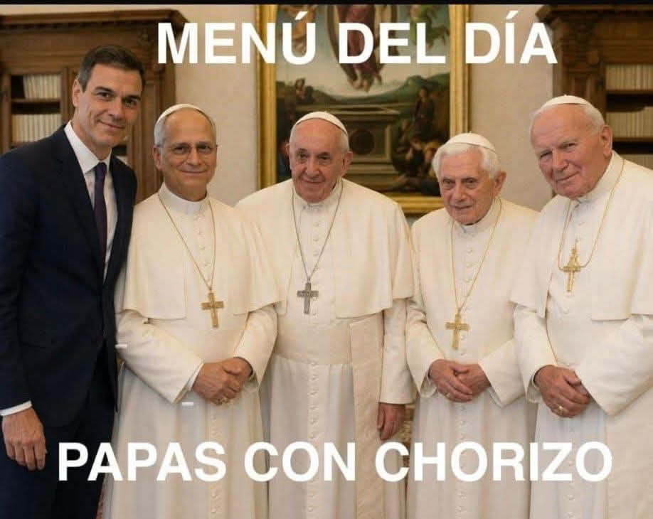 guerreromagda's tweet photo. #PapaLeónXIV #papas #pedrosanchez https://t.co/Q4hve3aW0L