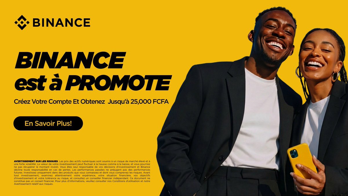 binanceafrique's tweet photo. Vous souhaitez en savoir plus sur le futur de la finance ?

Venez nous retrouver à Promote pour découvrir le monde de la crypto et des actifs digitaux.

Quand : du 12 au 21 juin 2026
Où : Yaoundé, Palais des congrès, pavillon des banques

Cliquez ici pour vous pré-enregistrer et faire partie des premiers bénéficiaires de nos nombreuses offres :
https://t.co/fKVGaDYgck