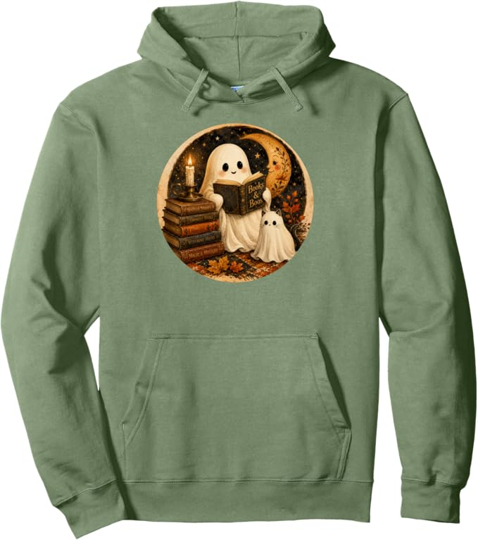 TammyDevoll's tweet photo. 👻🎃🐈‍⬛👻Fall 2026 early release: Cozy Books &amp; Boos Ghostie &amp; Ghost Cat Hoodie – Cute Halloween Book Lover Sweatshirt #Halloween2026 #fallvibes Now on Amazon Prime➡️https://t.co/PI81epjDKM https://t.co/H07q4MNkb0