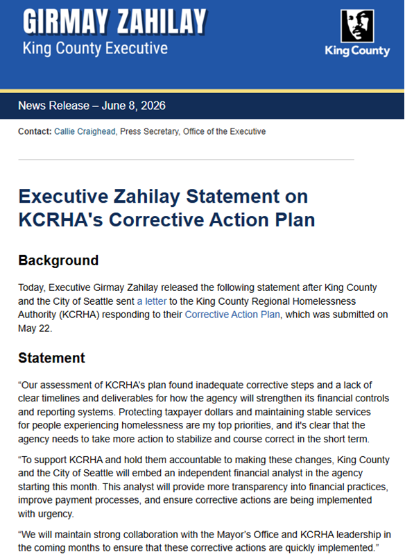NEW: Rather than shut down the failed & corrupt King County Regional ...