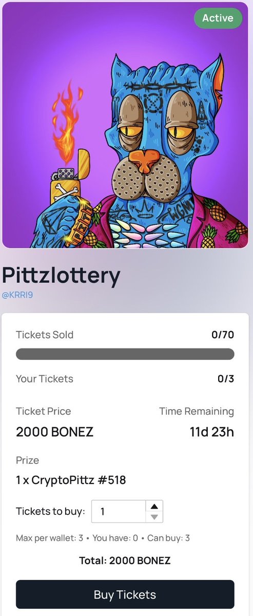 CryptoPittz's tweet photo. One of our community has set up this lottery on @OnionXLabs only 2000 $bonez per ticket

Why not try your luck? $egld 

https://t.co/uKkScQ3CS6 https://t.co/PzCvgXYUn9