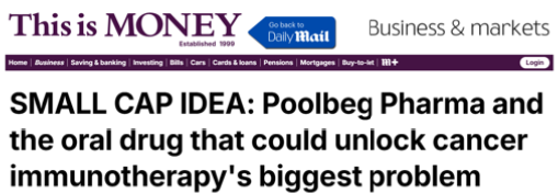 PoolbegPharma's tweet photo. Great to see Poolbeg Pharma featured in @thisismoney highlighting the potential of POLB 001 to address Cytokine Release Syndrome (CRS), a serious and potentially life-threatening side effect associated with some of the world's most advanced cancer immunotherapies.

The article also highlights several important milestones for the programme:
🔹 Positive FDA feedback supporting POLB 001's proposed clinical development pathway and future Phase III trial design
🔹 FDA Orphan Drug Designation, providing important regulatory and commercial advantages
🔹 The potential for POLB 001 to become the first oral preventative treatment designed to stop CRS before it develops
🔹 The upcoming interim readout from the ongoing TOPICAL trial evaluating POLB 001 in multiple myeloma patients receiving bispecific antibody therapy

As immunotherapies continue to transform the treatment landscape for cancer patients, addressing treatment-limiting side effects such as CRS remains a significant unmet medical need. We believe POLB 001 has the potential to improve patient outcomes, expand access to life-saving therapies and create meaningful value for healthcare systems and industry partners alike.

Read the full article here:
https://t.co/p2Mb9sOZrb

#PoolbegPharma #POLB001 #CRS #Immunotherapy #Oncology #CancerResearch #Biotech #DrugDevelopment #HealthcareInnovation