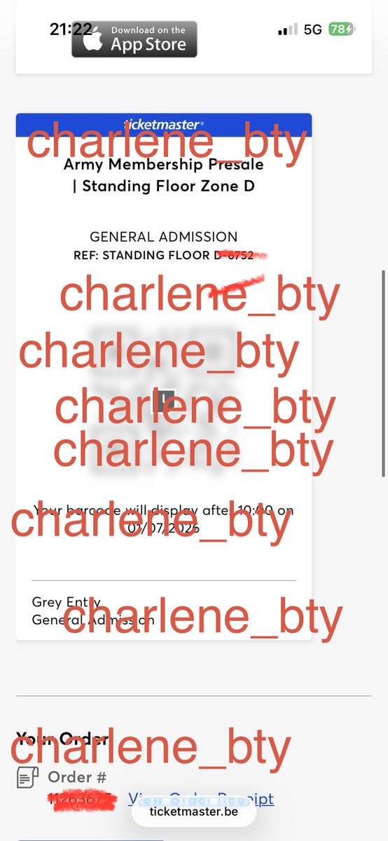 Charlene_BTY's tweet photo. WTT BTS BRUSSELS 
have : 2x standing floor D (n1)

Want : 2x seated : Bloc 3D / 3C / 4D,F,E / or 2E,D,C. 

Can do video call for the exchange 

#BTS_ARİRANG #875tickettrade 
@875tickets https://t.co/nxeTYxuQIG