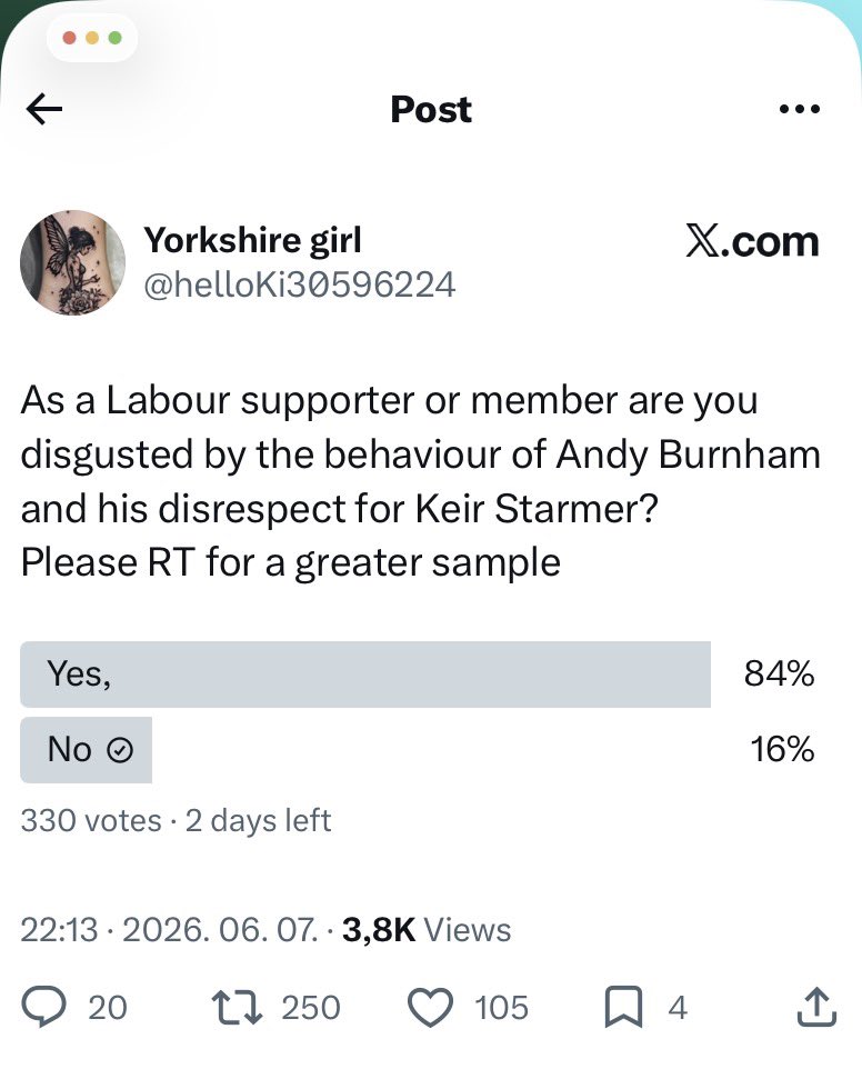 EvaMaxi07's tweet photo. @helloKi30596224 I am not a Labour supporter, I voted with “NO”.

( I wanted to see the result. ) https://t.co/vUEniuXFgt