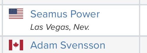 VinnyCal's tweet photo. @TronCarterNLU Seamus Power playing under a US flag? Wonder what the Irish fans have to say about that! https://t.co/z0N7m2FVKZ
