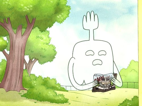regularshowcn01's tweet photo. "Hi five ghost was such an underused character. He only has two or three episodes centered around him and most other were paired with muscle man. He definitely could've had some more episodes" https://t.co/yB6sPnIj6e