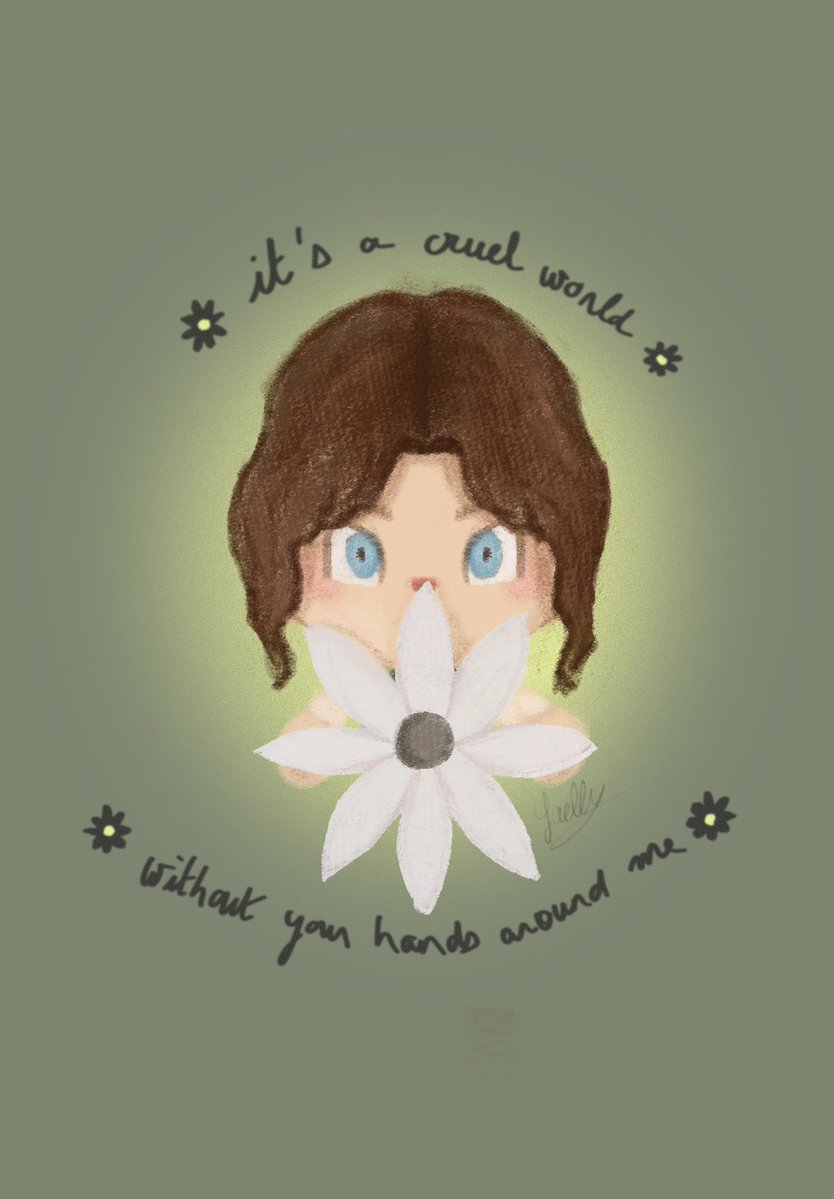 graphraiz's tweet photo. it’s a cruel world 🌼 @HolHumberstone 
i’m obsessed with this song and the MV so i had to draw it!!!! https://t.co/Pv4IX4x2tE