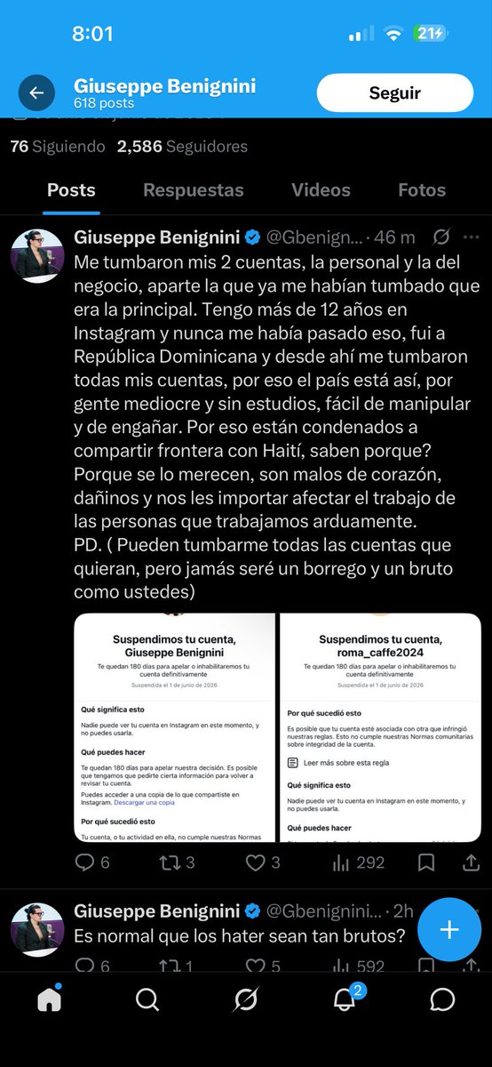 djwarriorbx's tweet photo. @Pastoldetuirel Ese pana tiene rato fuera de control, en días pasados le dio para RD y luego lo borró https://t.co/hjCAAd5WS2