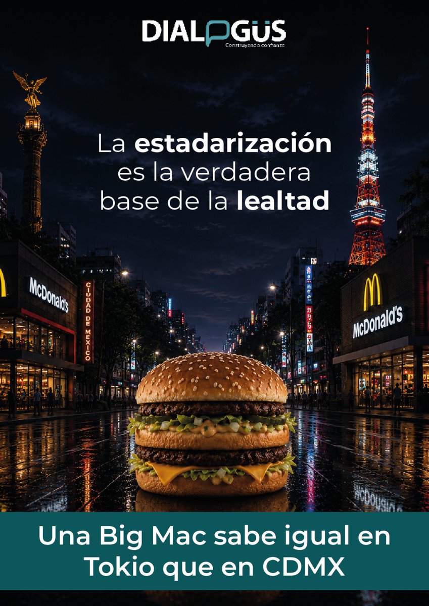 Dialogus_LAT's tweet photo. El triunfo de las grandes franquicias no está en el sabor, sino en la previsibilidad ✅. El cliente no adquiere comida, sino la garantía de un servicio sin errores 🚫. 

Institucionalizar procesos 🔄 asegura una calidad constante. https://t.co/iOs2QQMZAS