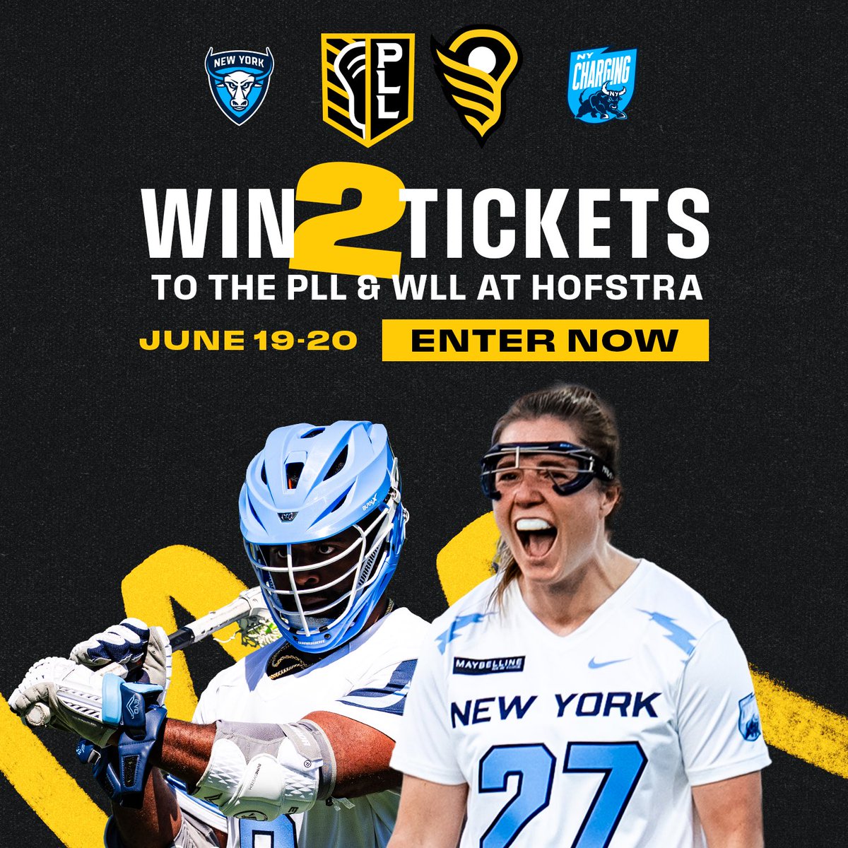 HofstraPride's tweet photo. ☀️🥍 GIVEAWAY TIME 🥍☀️

Don’t miss your chance to see pro lacrosse at Shuart Stadium! We’re giving away TWO PAIRS of tickets to @PLLAtlas and @wllcharging Homecoming Weekend at Hofstra 🤘

TO ENTER:
🥍 Follow the instructions on the @hofstrapride Instagram! 

🗓️ Deadline to enter: June 9, 11:59 p.m. ET.
🏆 Must be 18+ to win. Two winners will be contacted on June 10, 2026!