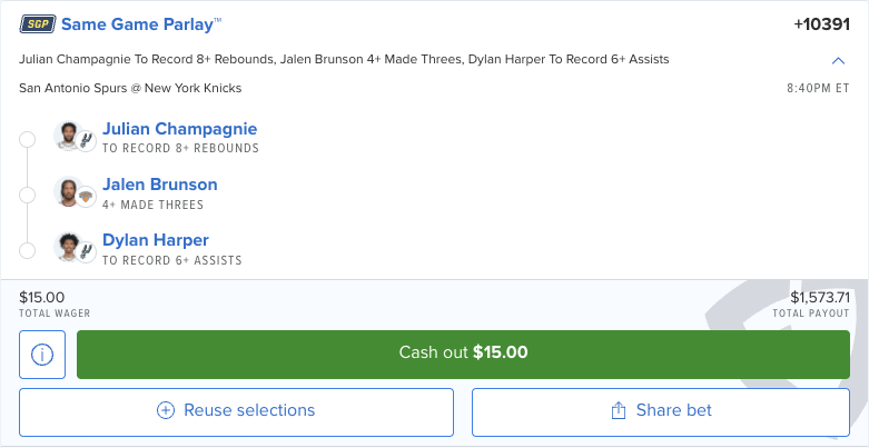 LocktopusOdds's tweet photo. fanduel locktopus for knicks spurs 🔒🐙

lines moving quickly, found via our prop finder tool! https://t.co/p3NjqWE02c