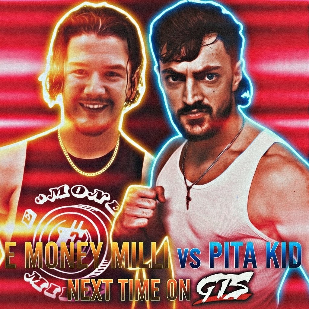 GTSBreaking's tweet photo. 🔥HUGE UPDATE🔥
E Money Milli vs Pita Kid is 100% guaranteed to be happening TODAY at 5:30pm est LIVE on GTS Wrestling! https://t.co/Iek4xaK48c
