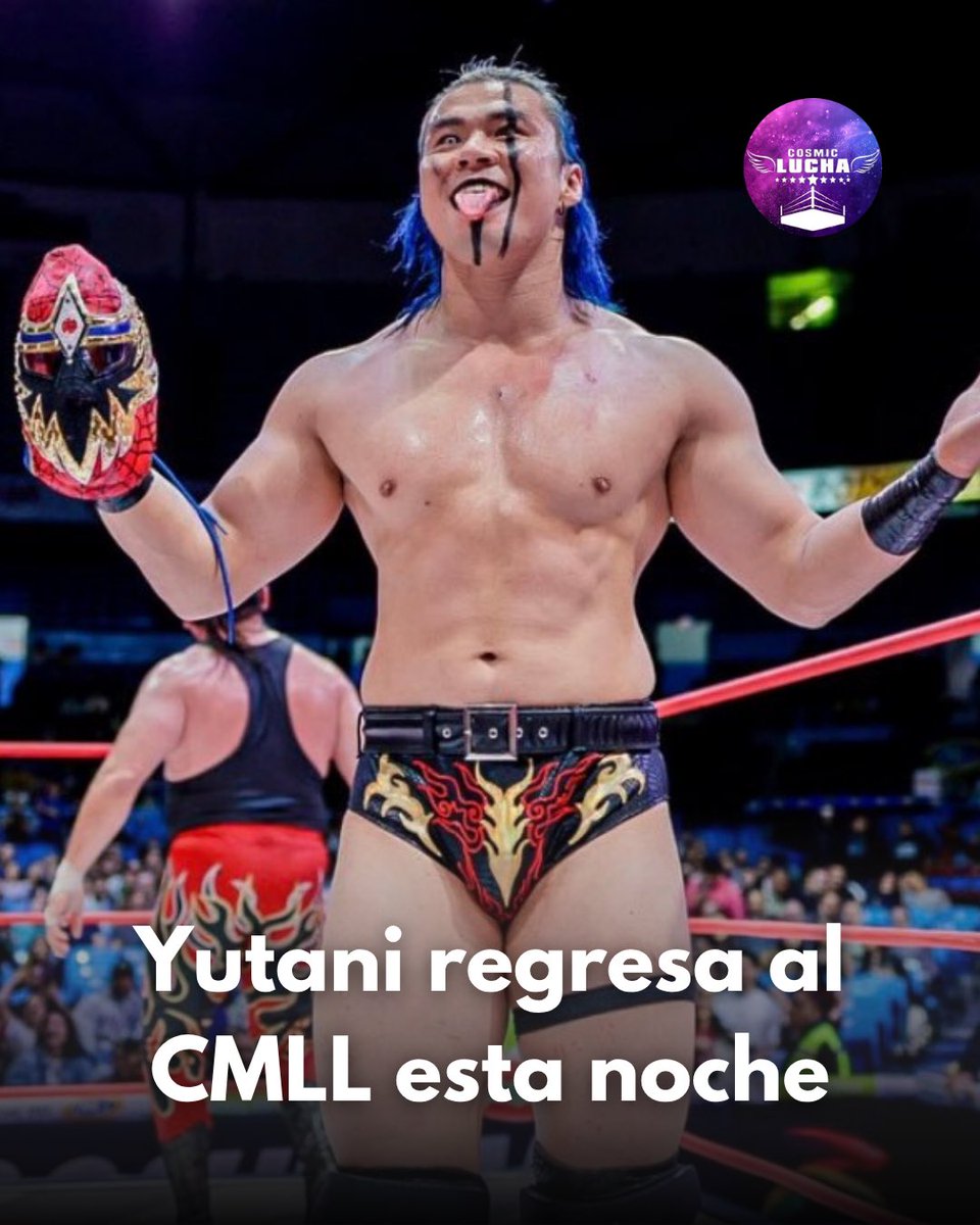 CosmicLucha's tweet photo. 🇯🇵🔥 ¡YUTANI ESTÁ DE VUELTA! 🔥🇯🇵

Tras tres semanas fuera por lesión, Yutani regresa esta noche al CMLL en el Lunes Clásico 🏟️

Hará equipo con Zandokan Jr. y Bárbaro Cavernario para enfrentar a Komander, Neón y Xelhua. 👊💥

¡Bienvenido de vuelta! 😜💙

#LunesClásicoCMLL https://t.co/ojmvV5FhY0