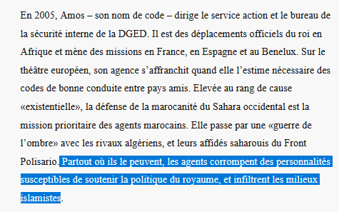 DesdelAtlantico's tweet photo. En este importante artículo publicado hoy en @libe por @ThierryOBERLE sobre el fugado nº 2 del servicio secreto exterior marroquí se nos recuerda cómo opera Marruecos para ganar apoyos en el conflicto del Sahara Occidental y quien anda por medio en las "células islamistas". https://t.co/9Fh3UIdPoT