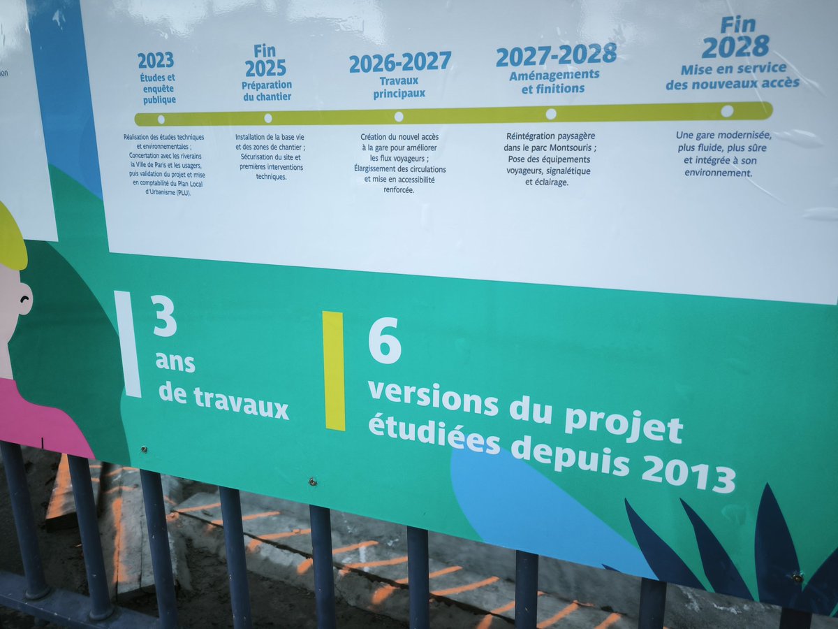 Asso_usagersidf's tweet photo. Cité Universitaire : les travaux de désaturation de la gare RER sont désormais bien lancés. Les panneaux rappellent les 10 ans de discussion pour y arriver
Étape visible durant cet été : les tripodes hors d'âge vont être démontés (avant leur remplacement) https://t.co/2A4Ai0Heq4