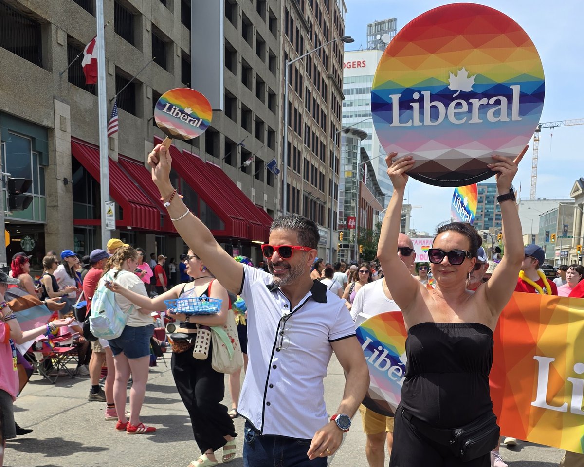 Sachitmehra's tweet photo. It was a pleasure to walk in the Winnipeg Pride Parade with our Liberal team this weekend!

Together, we’ll keep building a stronger, more inclusive future for Canadians. https://t.co/JnQlDunbGM