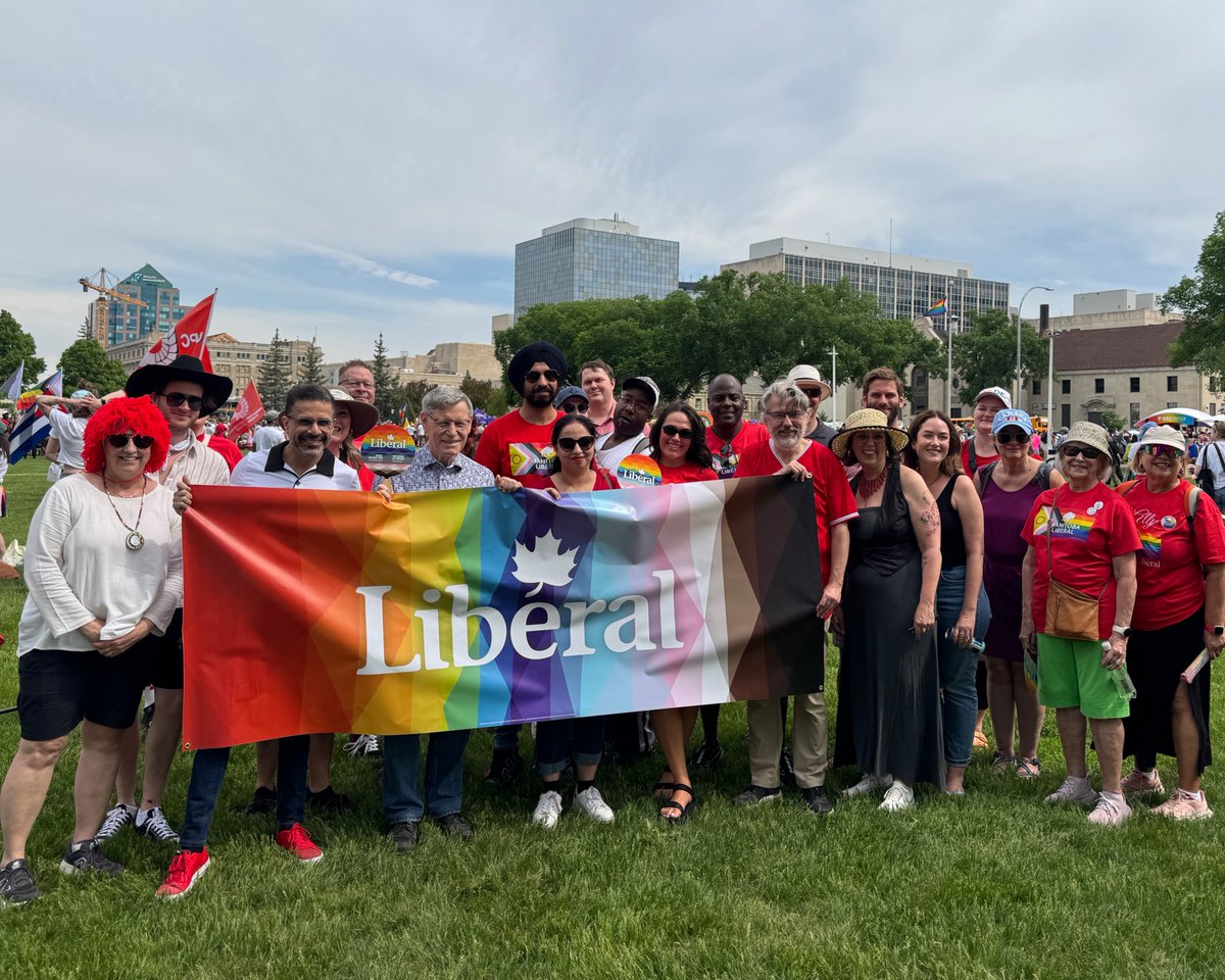Sachitmehra's tweet photo. It was a pleasure to walk in the Winnipeg Pride Parade with our Liberal team this weekend!

Together, we’ll keep building a stronger, more inclusive future for Canadians. https://t.co/JnQlDunbGM