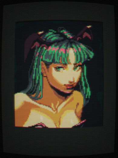 Morrigan Aensland portrait pixel art 100x120 #pixelart #ドット