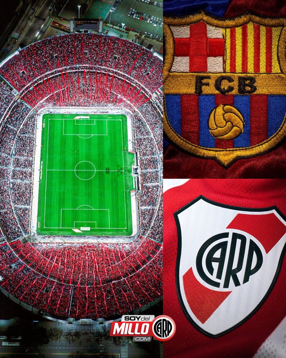 SoyDel_Millo's tweet photo. 🤯🇪🇸🇦🇷 BARCELONA Y #RIVER JUGARÍAN UN AMISTOSO EN EL MONUMENTAL.

📅 Ambos clubes están buscando la fecha para realizarlo. 

Vía: @GermanBalcarce https://t.co/5HfT6716Mp